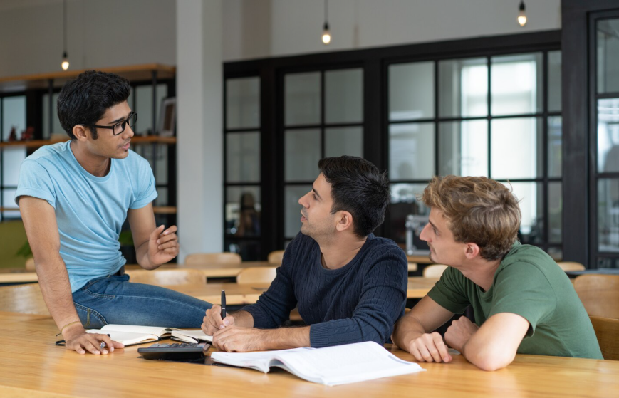 friends talking together