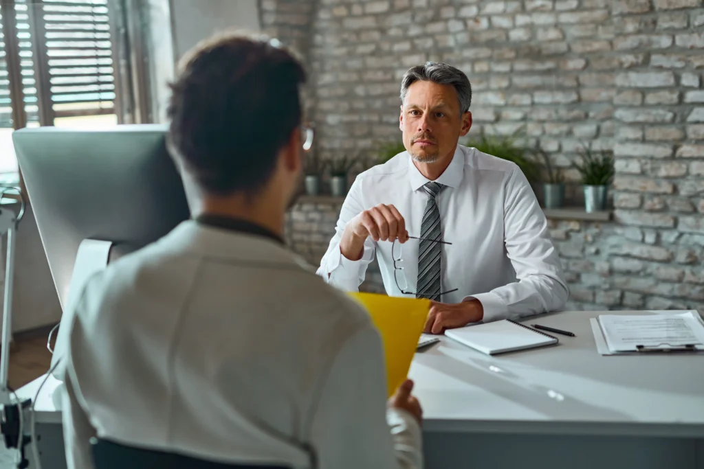 a person attending interview 