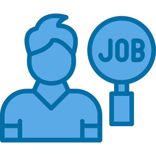 Job aspiring man logo Job aspiring man logo