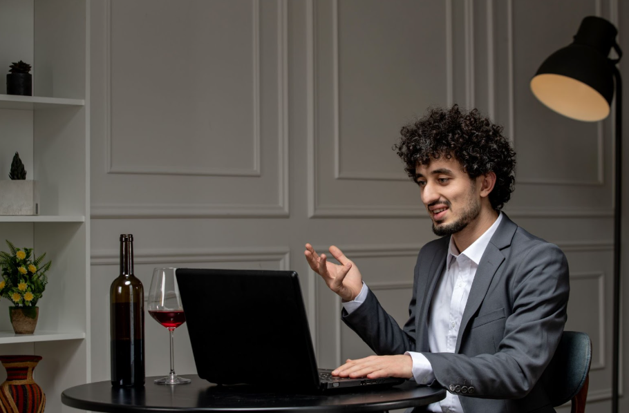 a business man attending speaking fever class