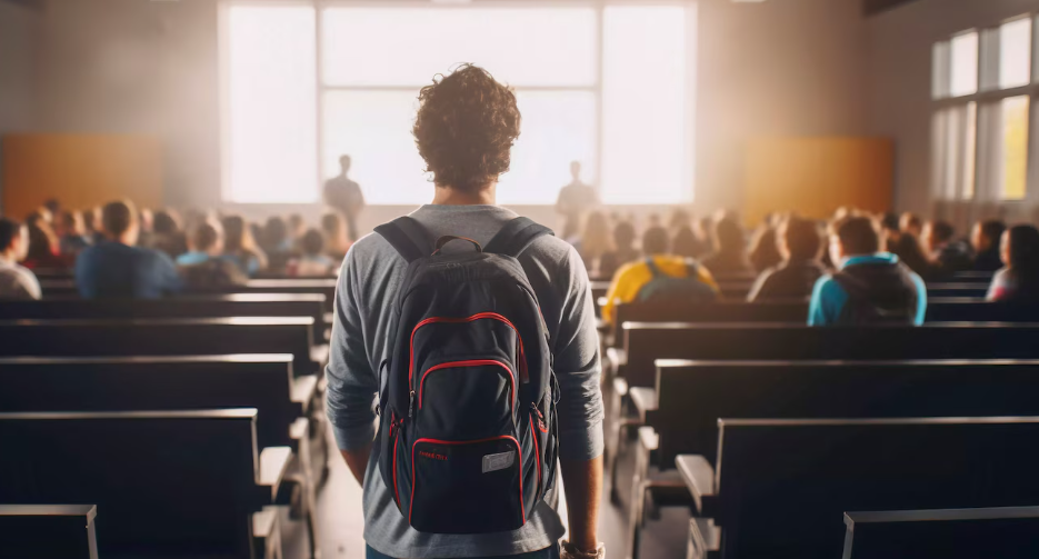 a boy attending offline spoken english classes