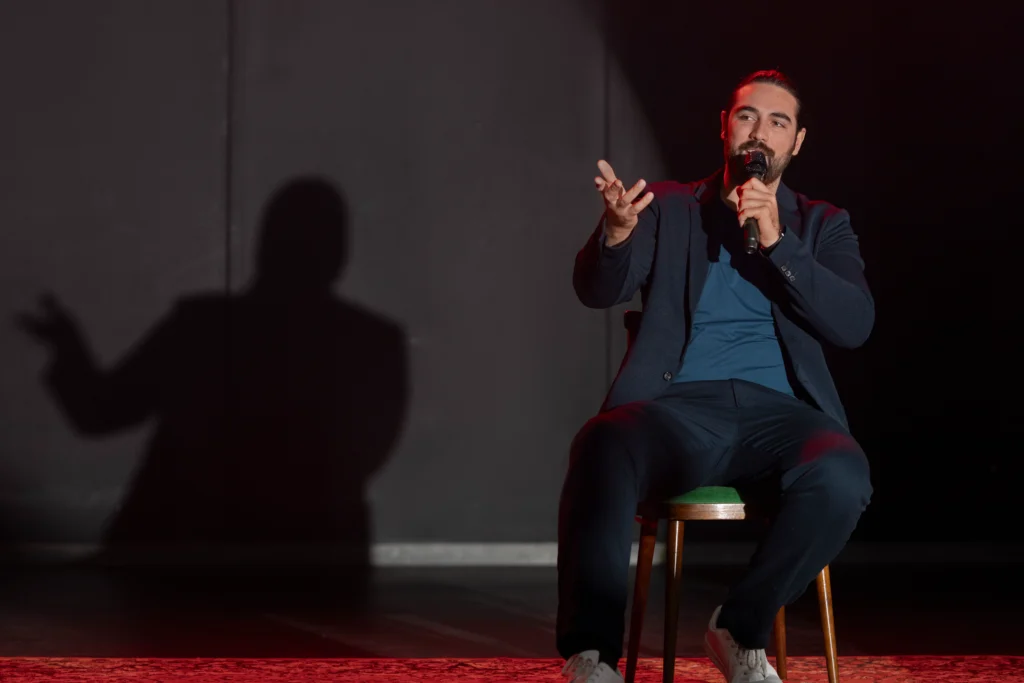 a person share some information in tv show