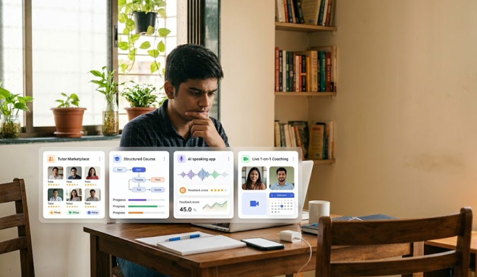 a boy searching a Best Cambly Alternatives in India