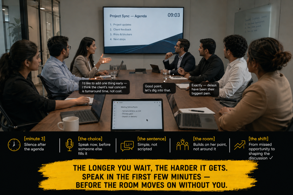 Speak Early in the Meeting