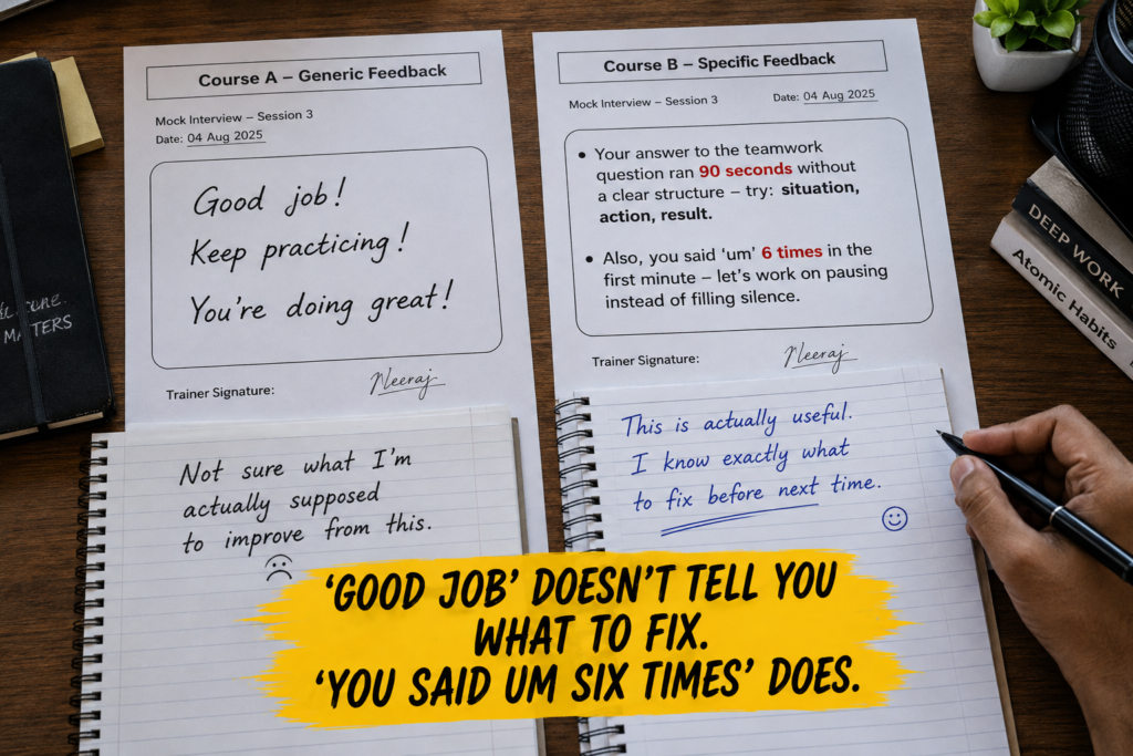 Check Whether You Receive Personalized Feedback